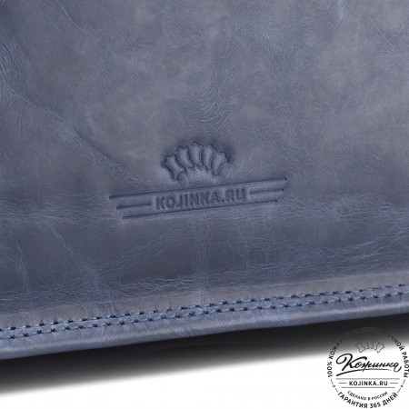 Кожаная сумка "Риана" (синий антик)