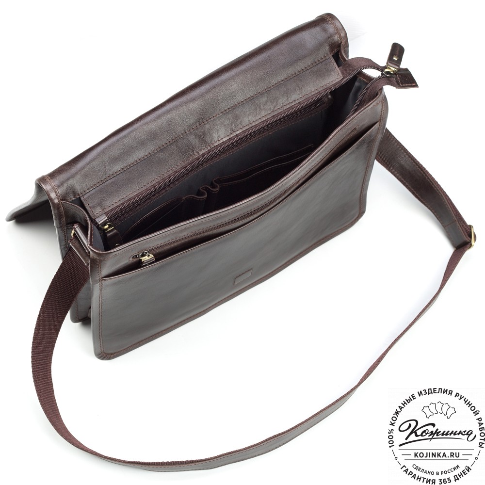 Кожаная сумка "Винсент" (темно-коричневый антик)