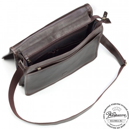 Кожаная сумка "Винсент" (темно-коричневый антик)