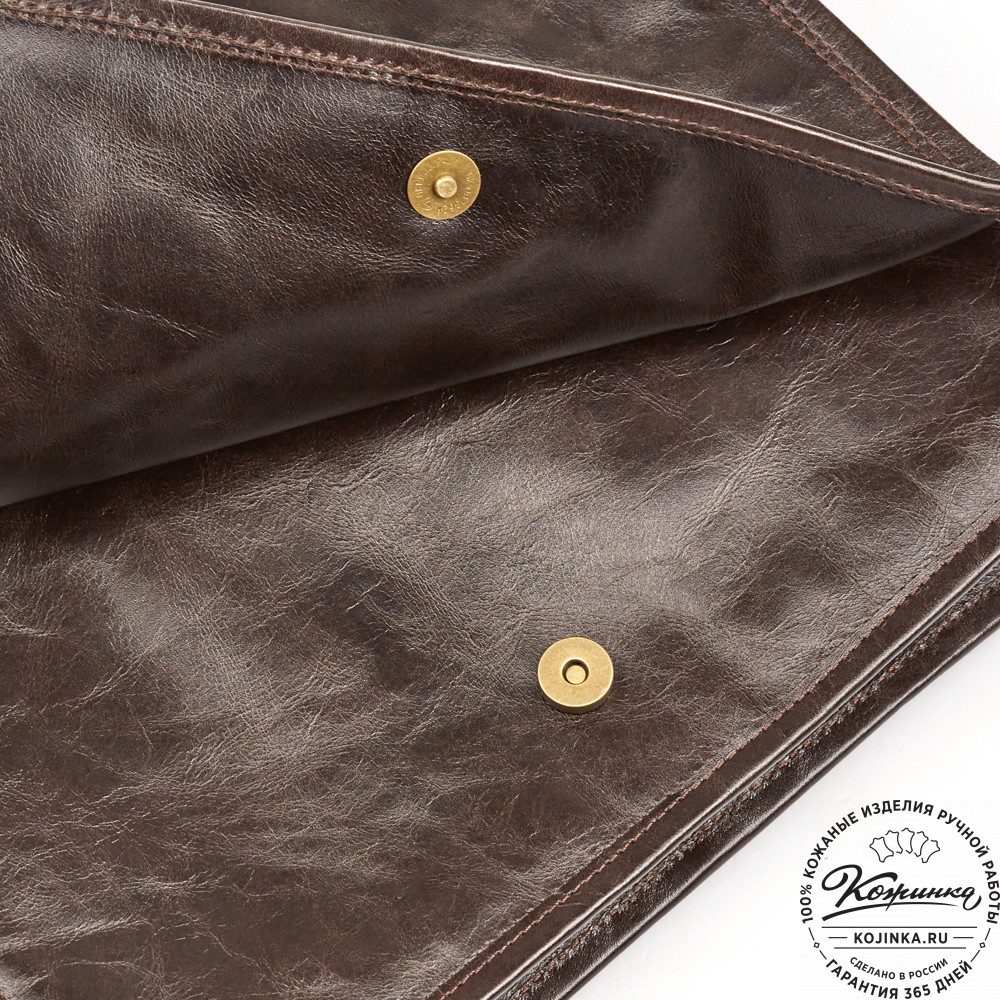 Кожаная сумка "Винсент" (темно-коричневый антик)