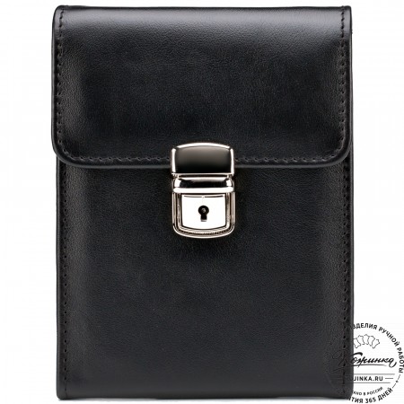 Кожаная сумка "Чикаго" (чёрная)