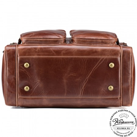 Кожаная дорожная сумка "Кимберли" (коричневый воск)