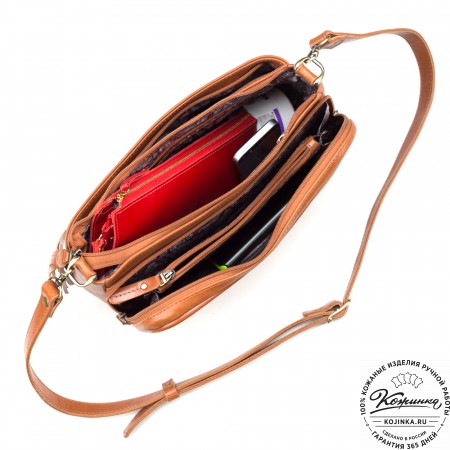 Женская кожаная сумка "Эмма" (рыжая)