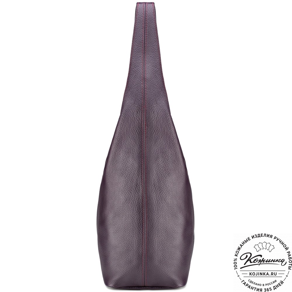 Женская кожаная сумка "Винтаж" (баклажановая) 