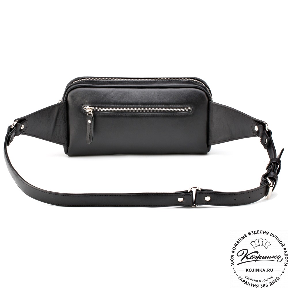 Мужская кожаная сумка "Серж" (черная)