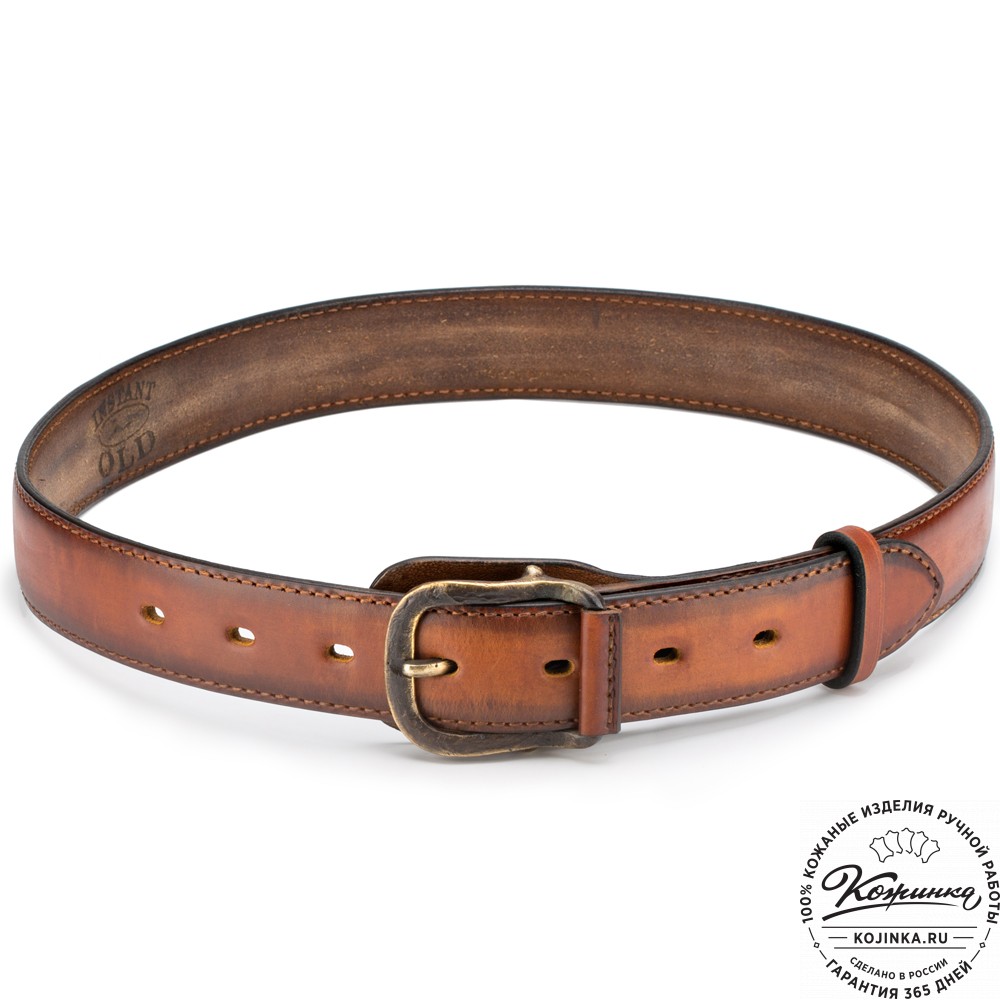 Кожаный ремень "Мормонт"  (коричневый)