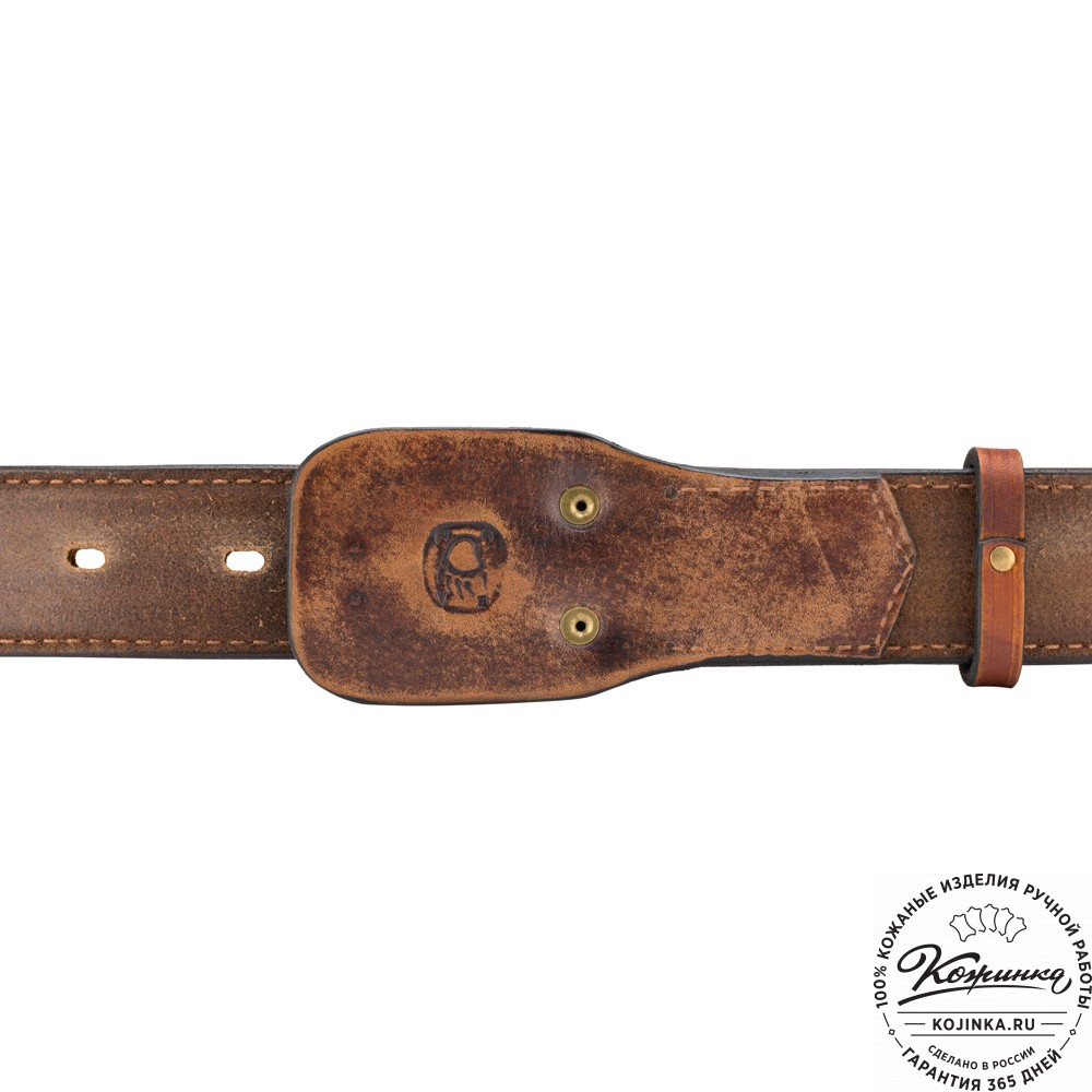 Кожаный ремень "Мормонт"  (коричневый)
