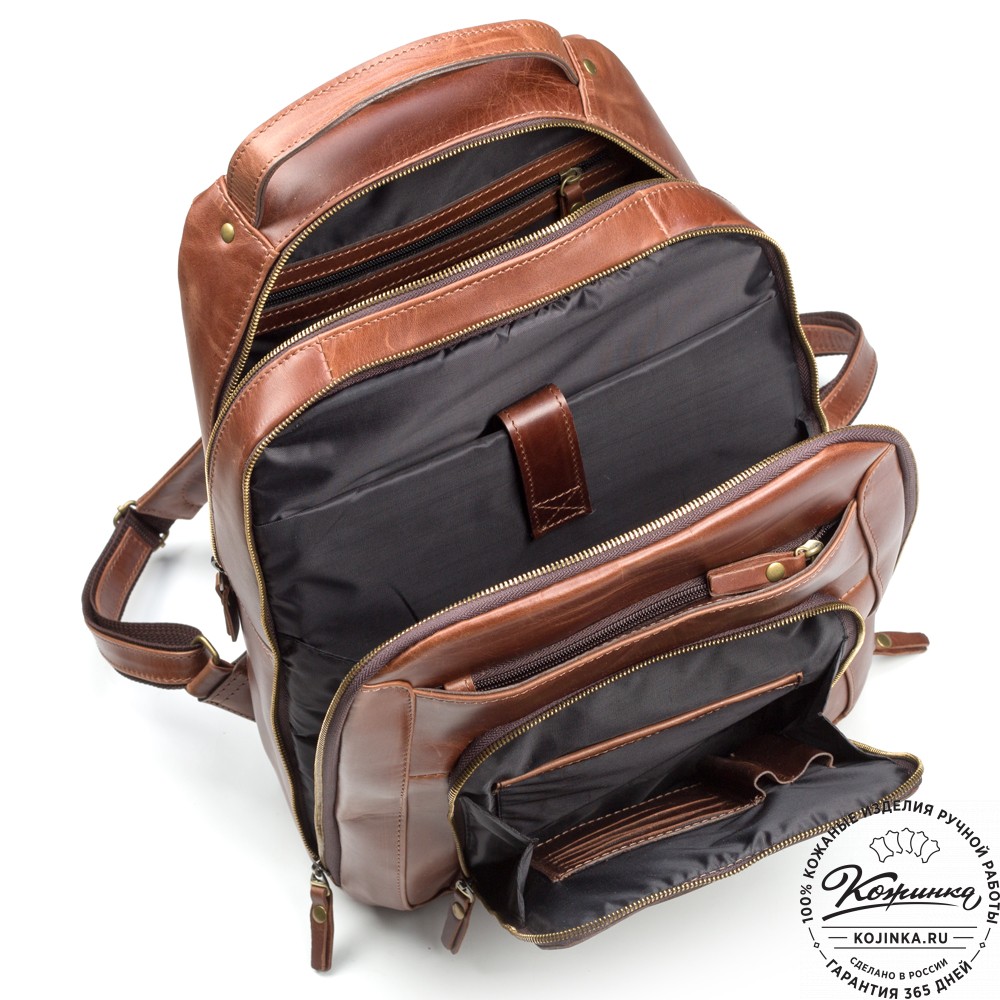 Кожаный рюкзак "Марвин" (коричневый воск)