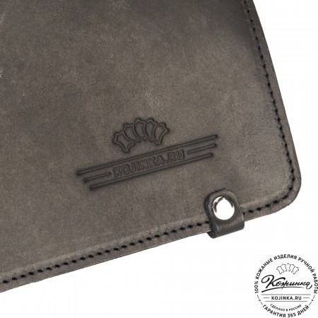 Кожаный портфель "Мирон" (чёрный)