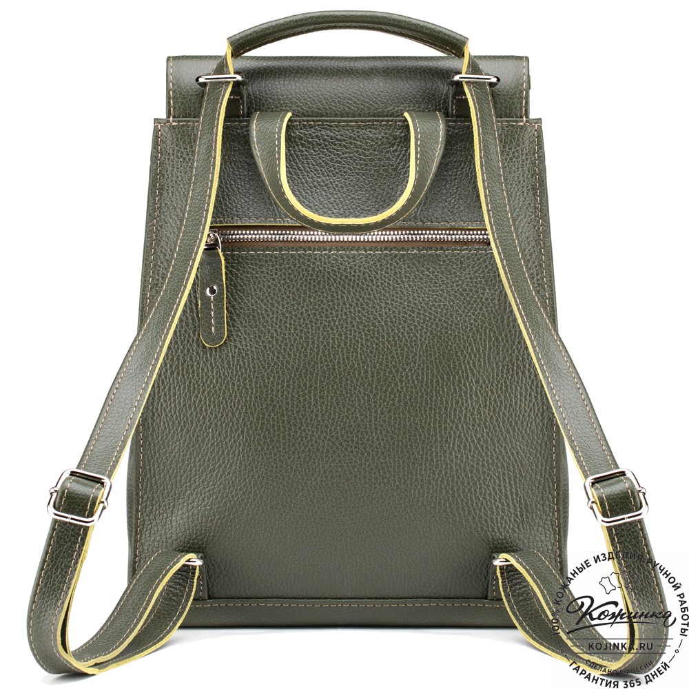 Женский кожаный рюкзак "Ассоль" (оливковый)