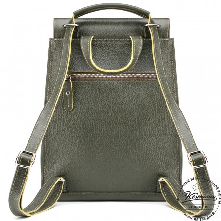Женский кожаный рюкзак "Ассоль" (оливковый)