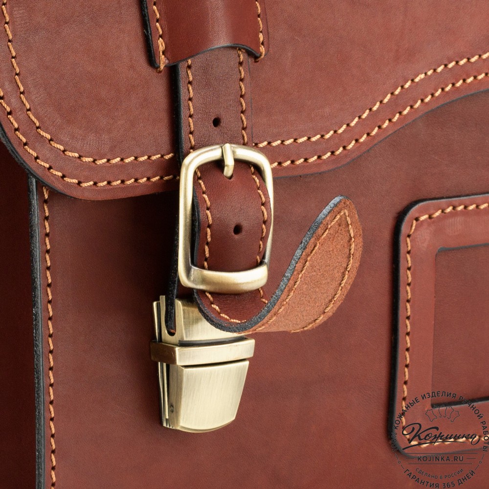 Кожаный портфель-кофр "Адъютант" (коричневый)