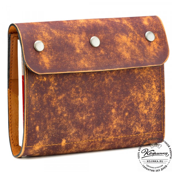 Кожаный ежедневник на кольцах "Джексон" (старение). фото 1