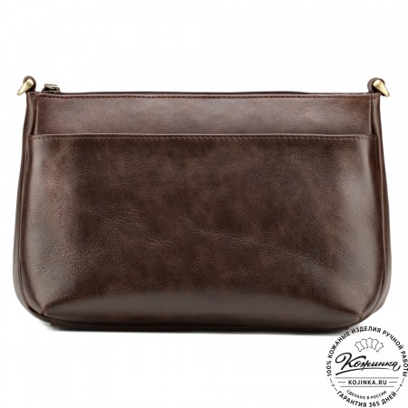 Женская кожаная сумка "Эмма" (коричневая)