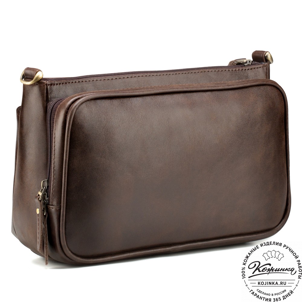 Женская кожаная сумка "Эмма" (коричневая)