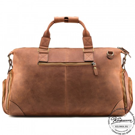 Кожаная дорожная сумка "Каркассон" (коричневый крейзи)