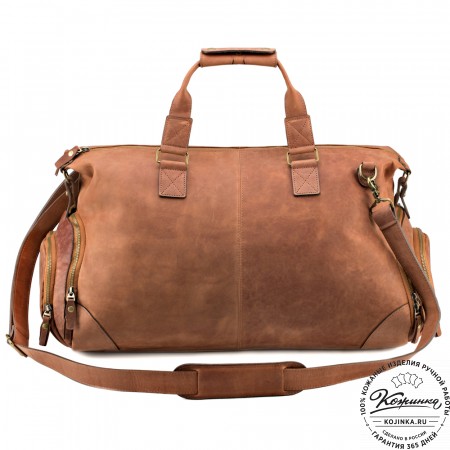 Кожаная дорожная сумка "Каркассон" (коричневый крейзи)