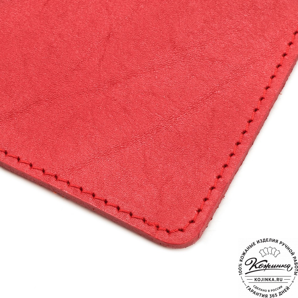 Кожаный коврик для мыши малый  (красный)