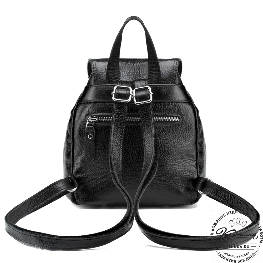 Женский кожаный рюкзак "Нэнси" (черный)