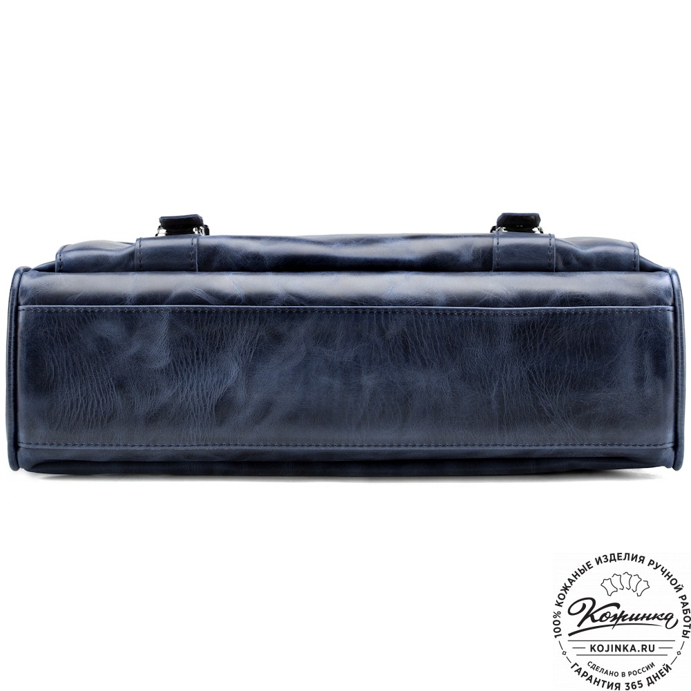 Кожаный портфель "Версаль" (cиний антик)