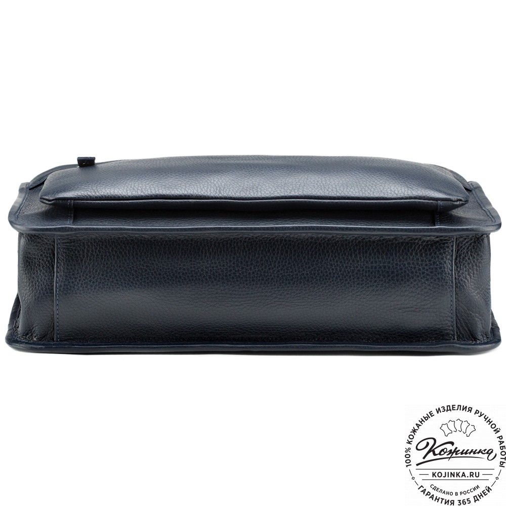 Кожаная деловая сумка "Вильямс" (синяя) 
