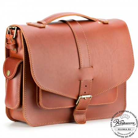 Кожаная  сумка "Виктория" (рыжая)