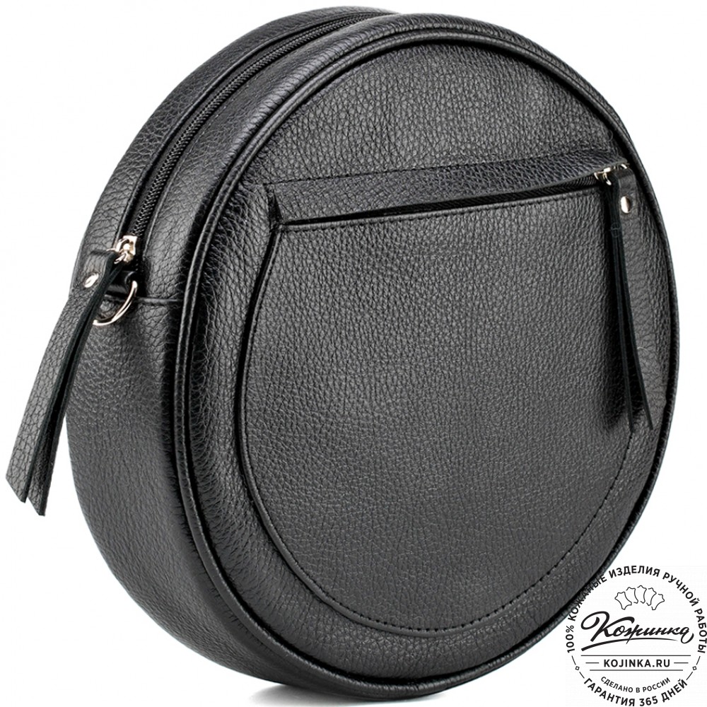 Женская кожаная сумка "Дарья" (чёрная)