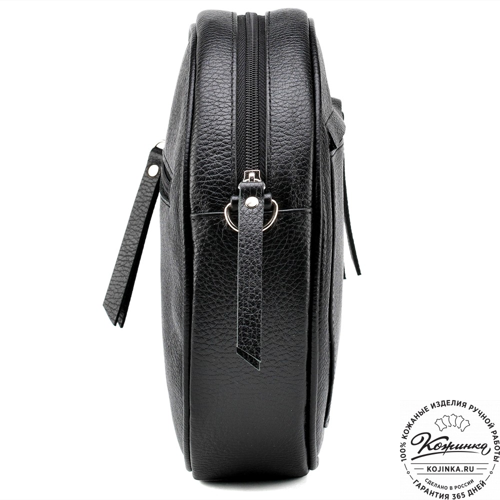 Женская кожаная сумка "Дарья" (чёрная)