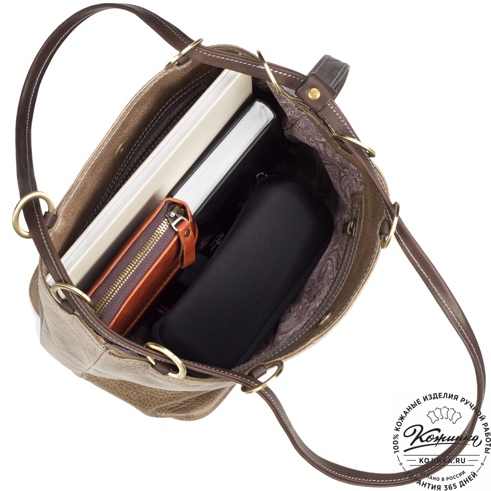 Кожаная сумка "Хлоя" (оливковая)