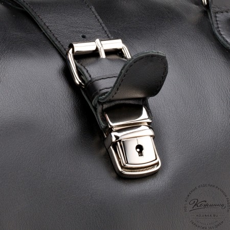 Кожаная дорожная сумка "Кордова" (чёрная)