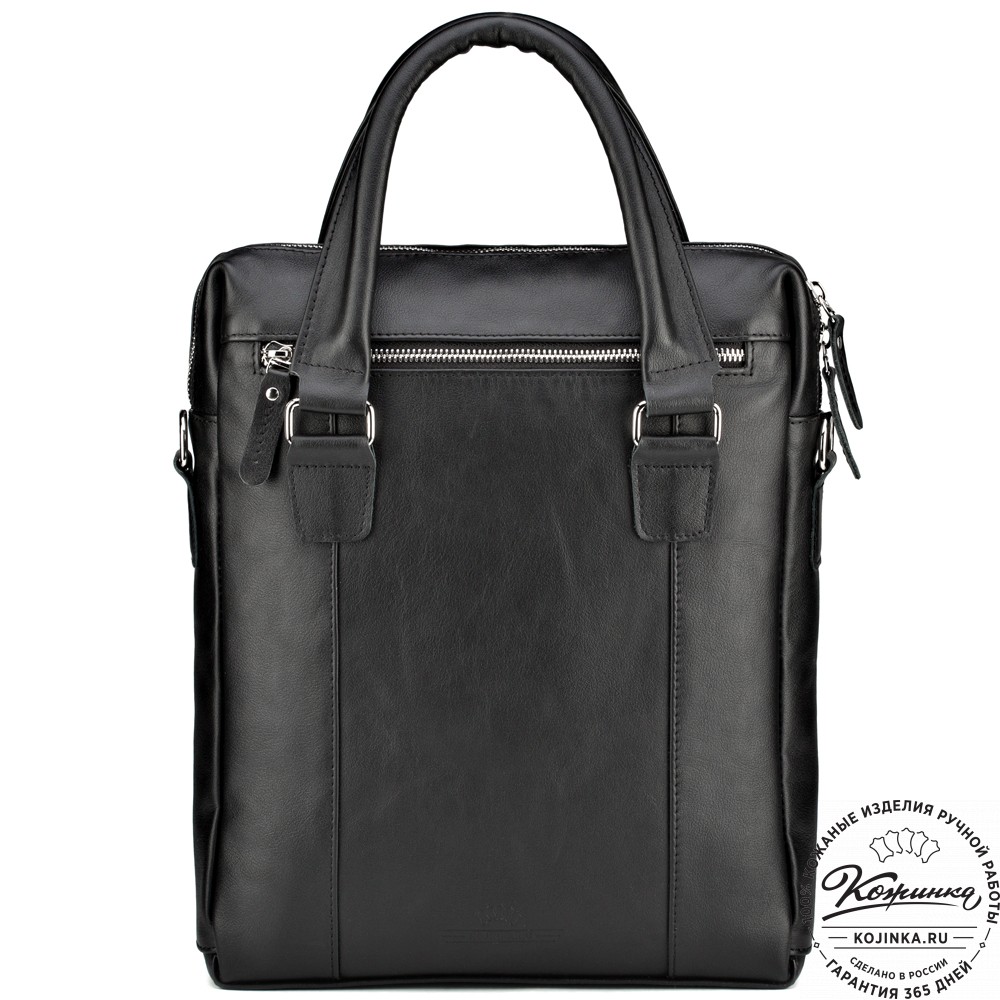 Кожаная сумка "Крюгер" (чёрная)