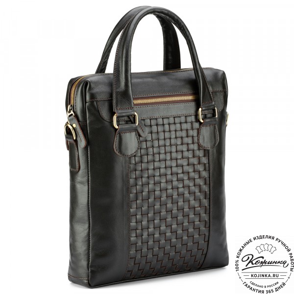 Кожаная сумка "Крюгер" (коричневая). фото 1