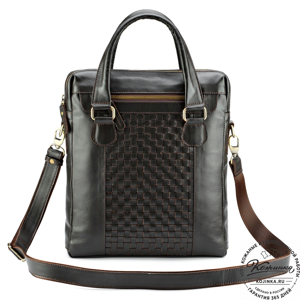 Кожаная сумка "Крюгер" (коричневая)