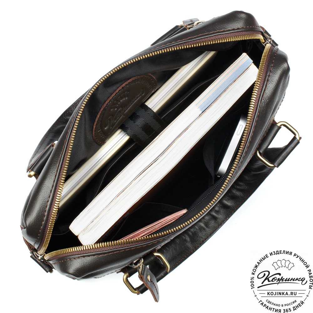 Кожаная сумка "Крюгер" (коричневая)