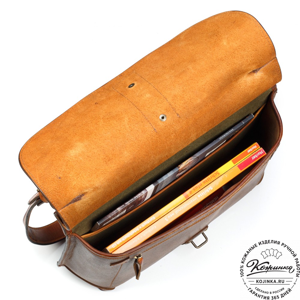 Кожаный портфель "Крокер" (коричневый)