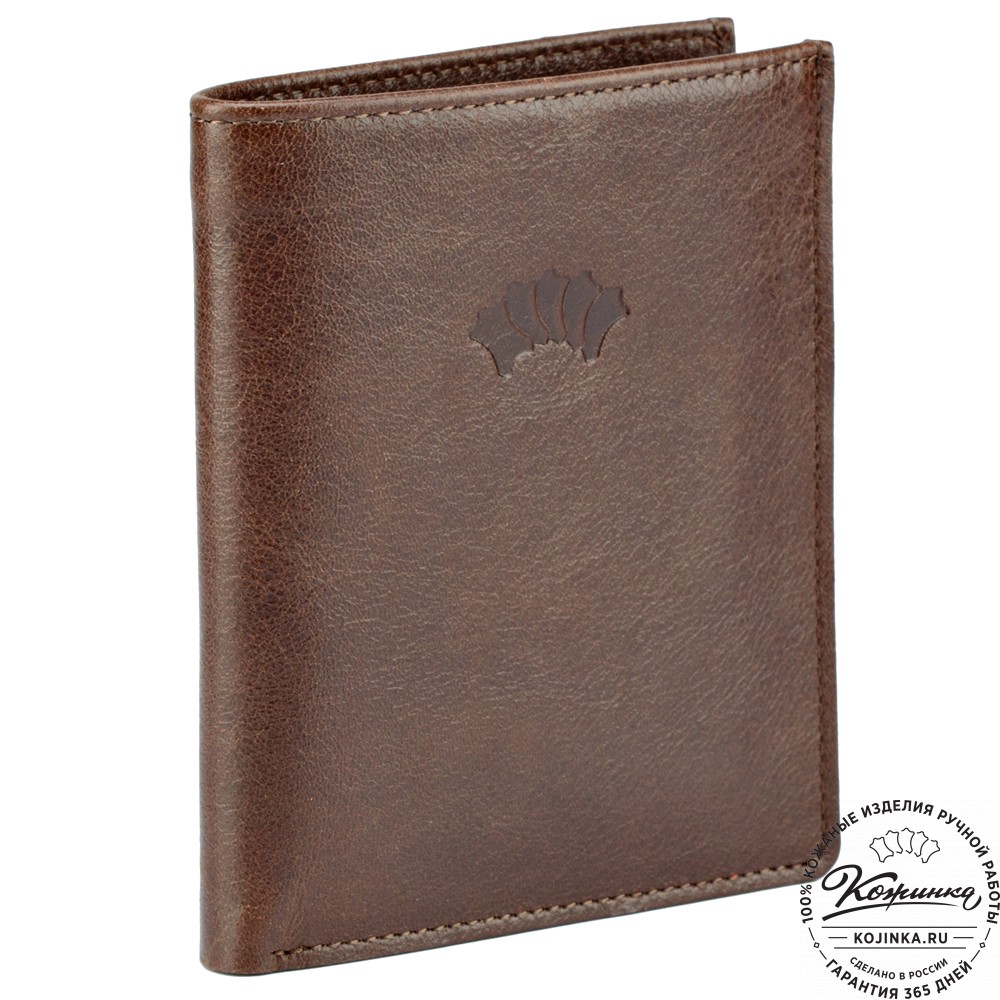 Кожаное портмоне "Россия" (коричневое)