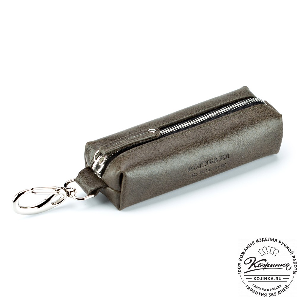 Кожаная ключница Барселона (оливковая)