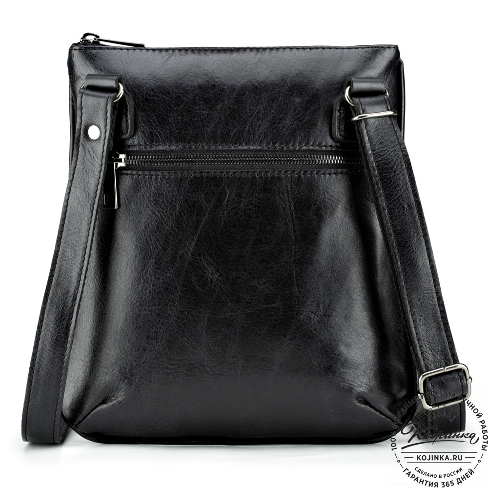Кожаная сумка "Говард" (чёрная)