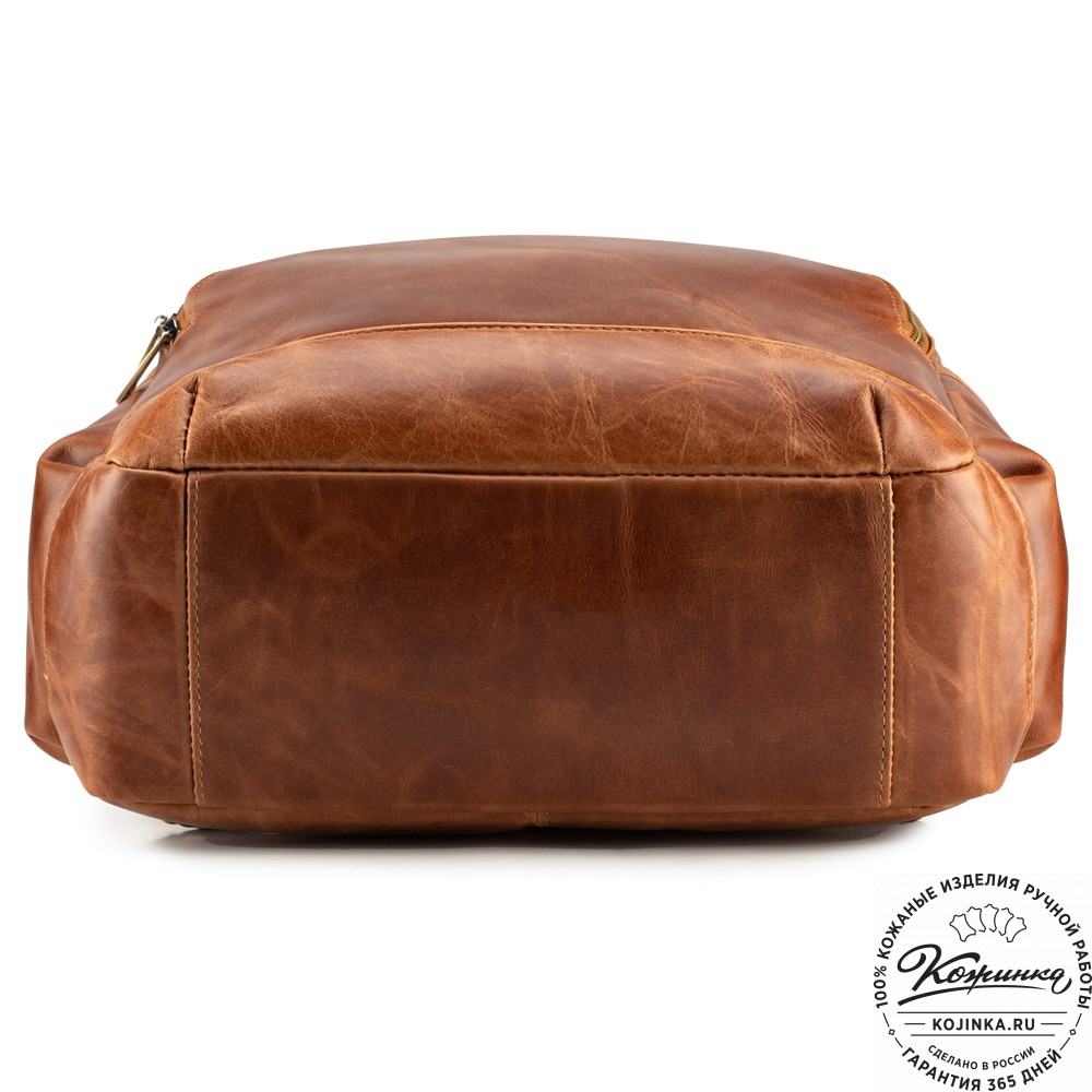 Кожаный рюкзак "Гудвин" (рыжий воск)