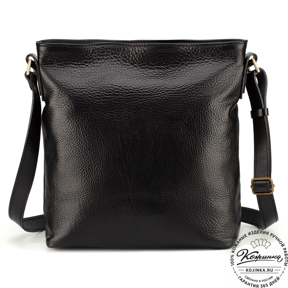 Женская кожаная сумка "Мальва" (чёрная)