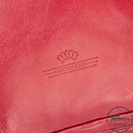 Кожаный рюкзак-сумка "Майя" (красный)