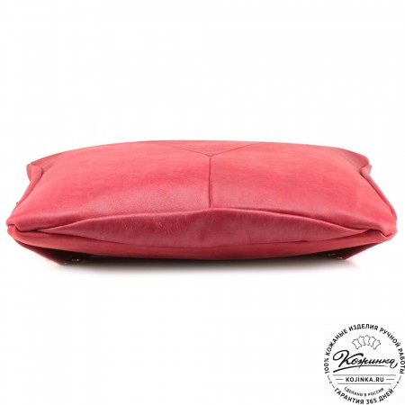 Кожаный рюкзак "Ария" (красный)