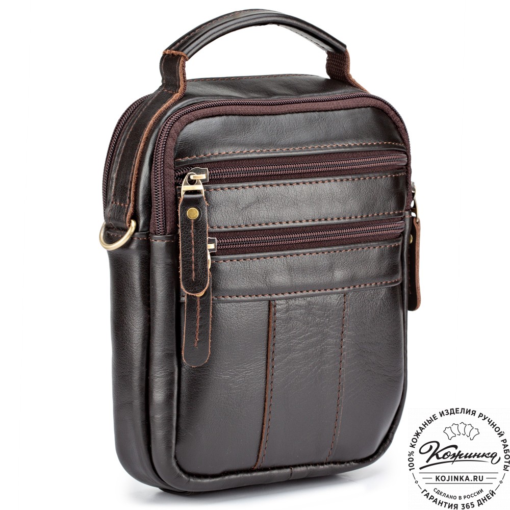 Кожаная сумка "Дали" (коричневая)