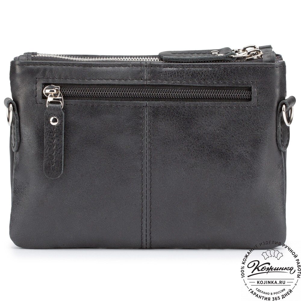 Женская кожаная сумка "Хельга" (чёрная)