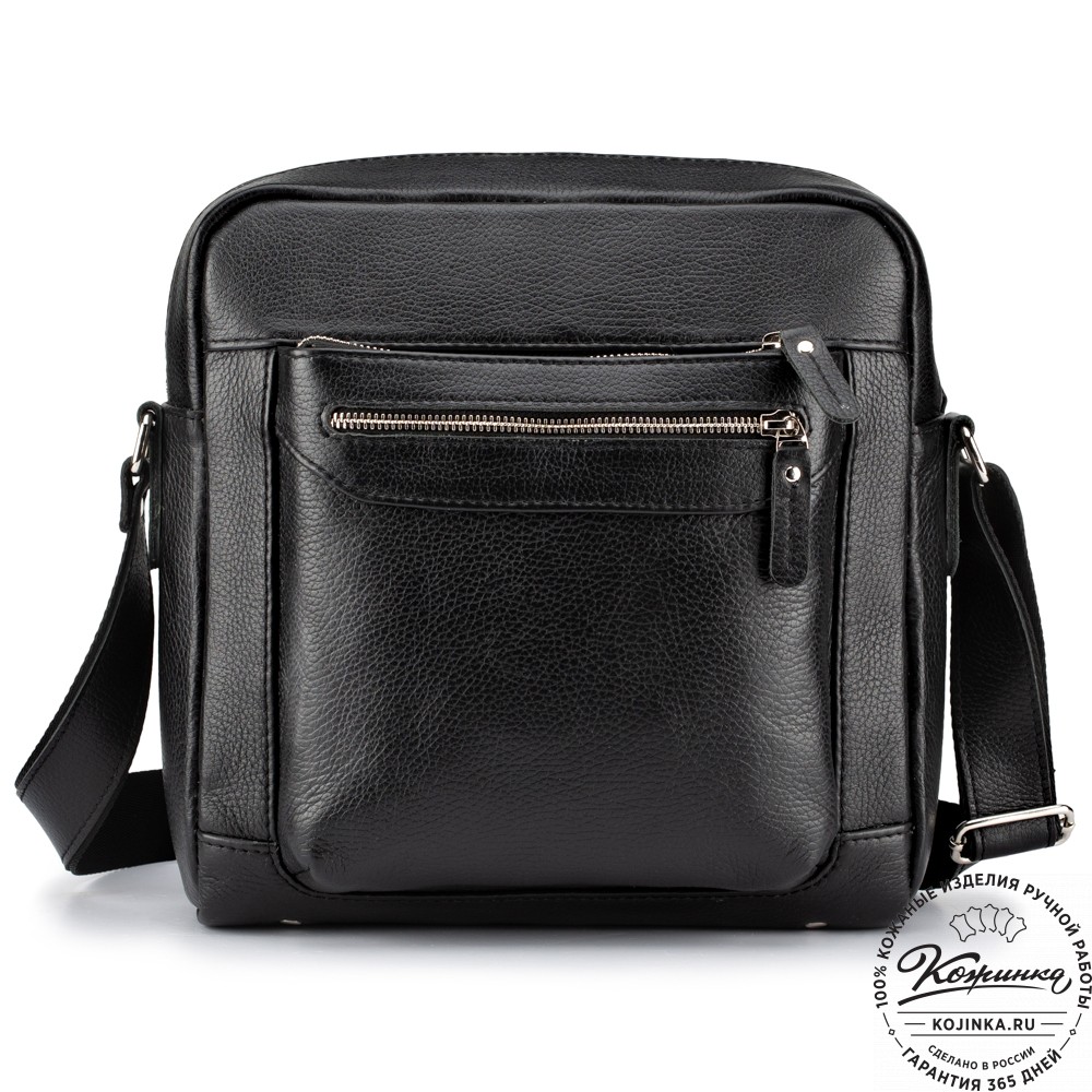 Мужская кожаная сумка "Колин" (черная)