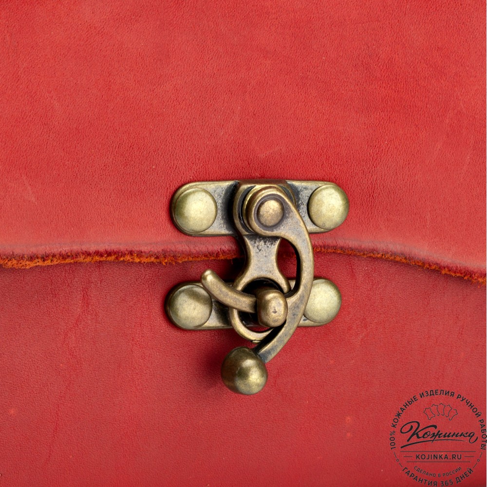 Кожаный ежедневник  "Квентин" (красный)