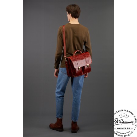 Кожаный портфель "Джозеф" (рыжий антик)