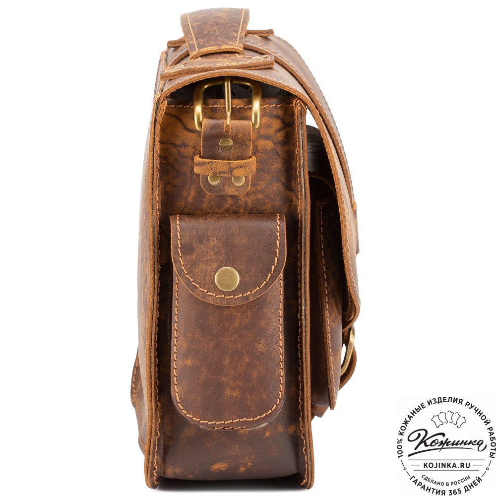 Кожаная  сумка "Леонардо" (старение коричневое)