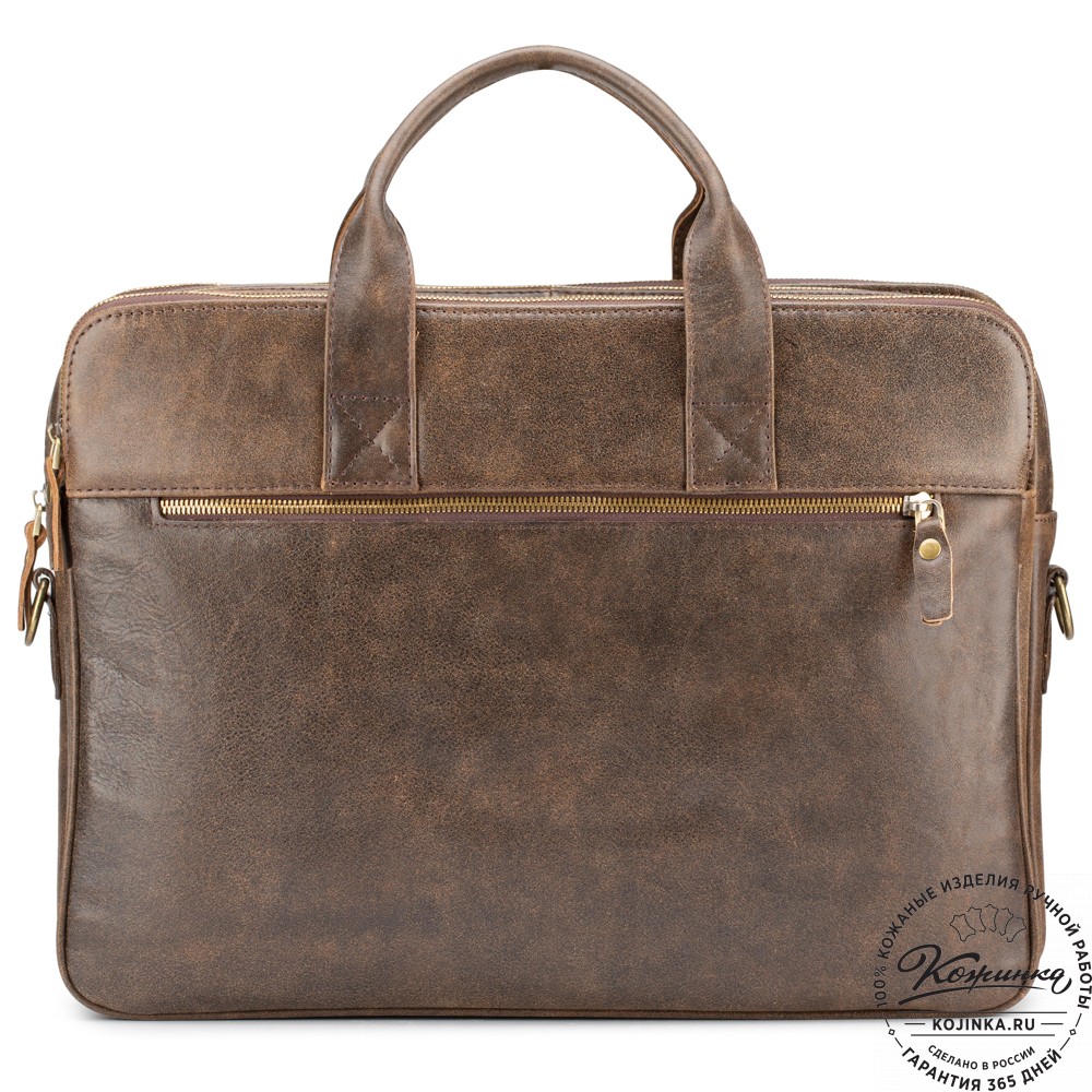 Кожаная деловая сумка "Густав" (коричневая наппа)