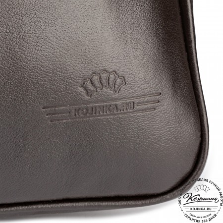 Кожаная деловая сумка "Максимилиан" (темно-коричневая)